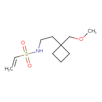 Chemical structure of N-{2-[1-(methoxymethyl)cyclobutyl]ethyl}ethene-1-sulfonamide - CSMB21332081885
