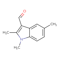 Chemical structure of 1,2,5-trimethyl-1H-indole-3-carbaldehyde - CSSB00000044700