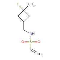 Chemical structure of N-[(3-fluoro-3-methylcyclobutyl)methyl]ethene-1-sulfonamide - CSMB02127189814
