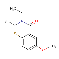 Chemical structure of N,N-diethyl-2-fluoro-5-methoxybenzamide - CSSB03560075481