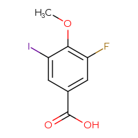 Chemical structure of 3-fluoro-5-iodo-4-methoxybenzoic acid - CSSB00012920440
