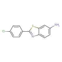 Chemical structure of 2-(4-chlorophenyl)-1,3-benzothiazol-6-amine - CSSB00000709391
