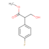 Chemical structure of methyl 2-(4-fluorophenyl)-3-hydroxypropanoate - CSSB00011024552