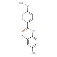 Chemical structure of N-(2-bromo-4-methylphenyl)-4-methoxybenzamide - CSSB00000481425