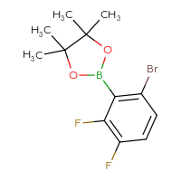 Chemical structure of 2-(6-bromo-2,3-difluorophenyl)-4,4,5,5-tetramethyl-1,3,2-dioxaborolane - CSSB00011083759