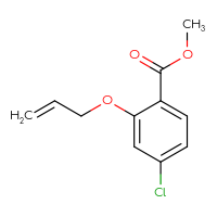 Chemical structure of methyl 4-chloro-2-(prop-2-en-1-yloxy)benzoate - CSSB00103311410