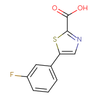 Chemical structure of 5-(3-fluorophenyl)-1,3-thiazole-2-carboxylic acid - CSSB00010244837