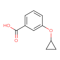 Chemical structure of 3-cyclopropoxybenzoic acid - CSSB00012179289