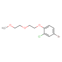 Chemical structure of 4-bromo-2-chloro-1-[2-(2-methoxyethoxy)ethoxy]benzene - CSSB00063068693