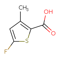 Chemical structure of 5-fluoro-3-methylthiophene-2-carboxylic acid - CSSB00133013974
