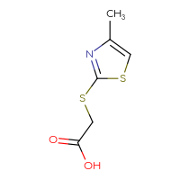 Chemical structure of 2-[(4-methyl-1,3-thiazol-2-yl)sulfanyl]acetic acid - CSSB00000179521