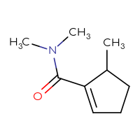 Chemical structure of N,N,5-trimethylcyclopent-1-ene-1-carboxamide - CSSB09892061067