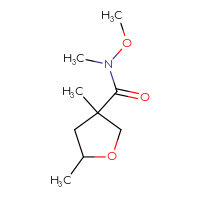 Chemical structure of N-methoxy-N,3,5-trimethyloxolane-3-carboxamide - CSSB20452357338