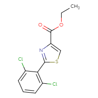 Chemical structure of ethyl 2-(2,6-dichlorophenyl)-1,3-thiazole-4-carboxylate - CSSB00004072282
