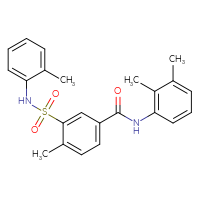 Chemical structure of N-(2,3-dimethylphenyl)-4-methyl-3-[(2-methylphenyl)sulfamoyl]benzamide - CSSB00121639280