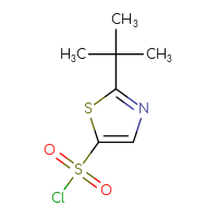 Chemical structure of 2-tert-butyl-1,3-thiazole-5-sulfonyl chloride - CSSB00102690603