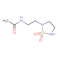 Chemical structure of N-[2-(1,1-dioxo-1λ⁶,2,5-thiadiazolidin-2-yl)ethyl]acetamide - CSSB02127524597