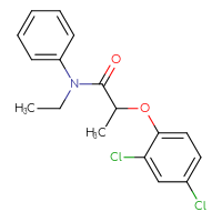 Chemical structure of 2-(2,4-dichlorophenoxy)-N-ethyl-N-phenylpropanamide - CSSB00121656873