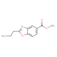 Chemical structure of methyl 2-propyl-1,3-benzoxazole-5-carboxylate - CSSB00000069231