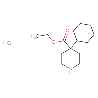 Chemical structure of ethyl 4-cyclohexylpiperidine-4-carboxylate hydrochloride - CSSB21043415341