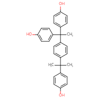 Chemical structure of 4-(2-{4-[1,1-bis(4-hydroxyphenyl)ethyl]phenyl}propan-2-yl)phenol - CSSB00016988606
