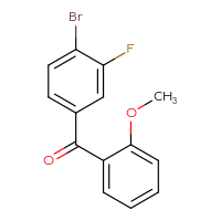 Chemical structure of (4-bromo-3-fluorophenyl)(2-methoxyphenyl)methanone - CSSB00001316474