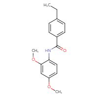 Chemical structure of N-(2,4-dimethoxyphenyl)-4-ethylbenzamide - CSSB00026261613