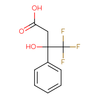 Chemical structure of 4,4,4-trifluoro-3-hydroxy-3-phenylbutanoic acid - CSSB00000009820