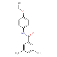 Chemical structure of N-(4-ethoxyphenyl)-3,5-dimethylbenzamide - CSSB00026305925