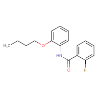 Chemical structure of N-(2-butoxyphenyl)-2-fluorobenzamide - CSSB00020584023