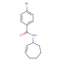 Chemical structure of 4-bromo-N-(cyclohept-2-en-1-yl)benzamide - CSSB00132005908
