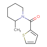 Chemical structure of 2-methyl-1-(thiophene-2-carbonyl)piperidine - CSSB00000161604