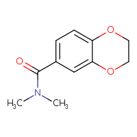 Chemical structure of N,N-dimethyl-2,3-dihydro-1,4-benzodioxine-6-carboxamide - CSSB00000159690