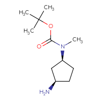 Chemical structure of tert-butyl N-[(1S,3R)-3-aminocyclopentyl]-N-methylcarbamate - CSSB00134615969