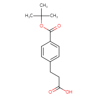 Chemical structure of 3-{4-[(tert-butoxy)carbonyl]phenyl}propanoic acid - CSSB00025779871