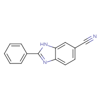Chemical structure of 2-phenyl-1H-1,3-benzodiazole-6-carbonitrile - CSSB00126164321