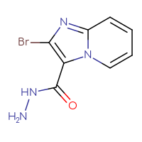 Chemical structure of 2-bromoimidazo[1,2-a]pyridine-3-carbohydrazide - CSSB21106197059