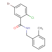 Chemical structure of 5-bromo-2-chloro-N-[(2-methylphenyl)methyl]benzamide - CSSB00000591884