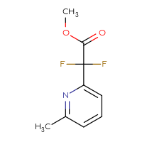Chemical structure of methyl 2,2-difluoro-2-(6-methylpyridin-2-yl)acetate - CSSB00051002295