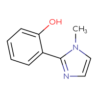 Chemical structure of 2-(1-methyl-1H-imidazol-2-yl)phenol - CSSB00011999201