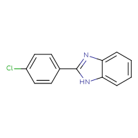 Chemical structure of 2-(4-chlorophenyl)-1H-1,3-benzodiazole - CSSB00000258275