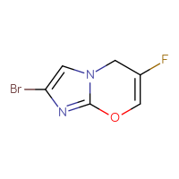 Chemical structure of 2-bromo-6-fluoro-5H-imidazo[2,1-b][1,3]oxazine - CSSB00020649804