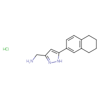 Chemical structure of 1-[5-(5,6,7,8-tetrahydronaphthalen-2-yl)-1H-pyrazol-3-yl]methanamine hydrochloride - CSSB06623411595
