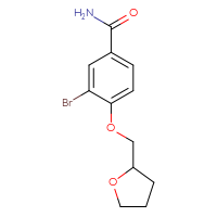 Chemical structure of 3-bromo-4-[(oxolan-2-yl)methoxy]benzamide - CSSB00020583197