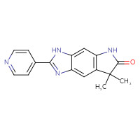 Chemical structure of 7,7-dimethyl-2-(pyridin-4-yl)-3H,5H,6H,7H-imidazo[4,5-f]indol-6-one - CSSB00020677396