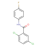 Chemical structure of 2,5-dichloro-N-(4-fluorophenyl)benzamide - CSSB00048043425