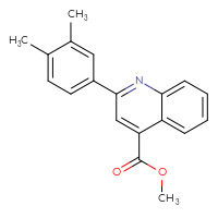 Chemical structure of methyl 2-(3,4-dimethylphenyl)quinoline-4-carboxylate - CSSB00121674754