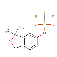 Chemical structure of 3,3-dimethyl-1,3-dihydro-2-benzofuran-5-yl trifluoromethanesulfonate - CSSB20882824397