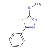 Chemical structure of N-methyl-5-phenyl-1,3,4-thiadiazol-2-amine - CSSB00000186678