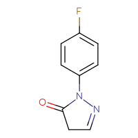 Chemical structure of 1-(4-fluorophenyl)-4,5-dihydro-1H-pyrazol-5-one - CSSB00000696610